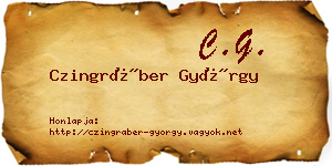 Czingráber György névjegykártya