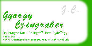 gyorgy czingraber business card